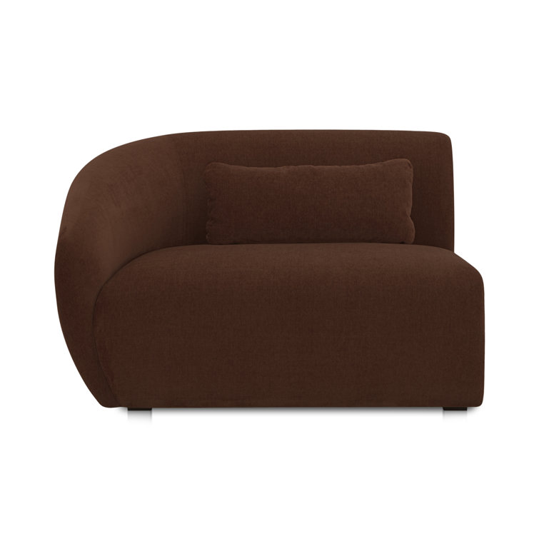 Amelia Chestnut Brown Polyester Left Arm Facing Chair