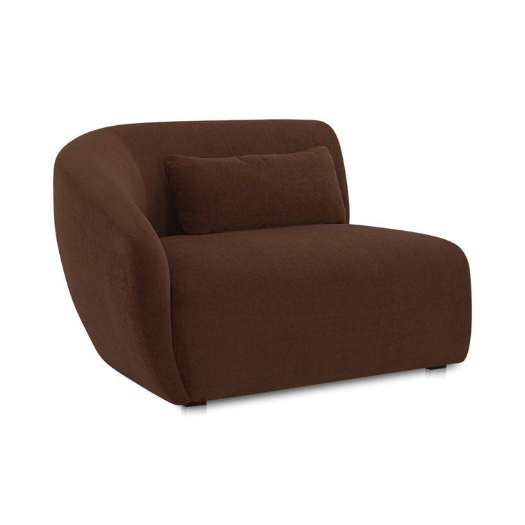 Amelia Chestnut Brown Polyester Left Arm Facing Chair