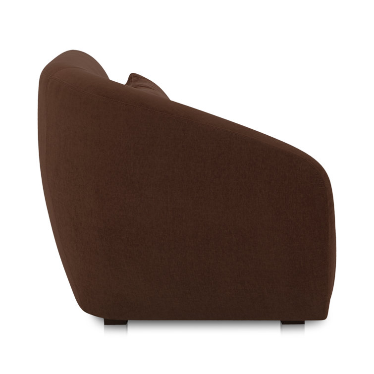 Amelia Chestnut Brown Polyester Left Arm Facing Chair