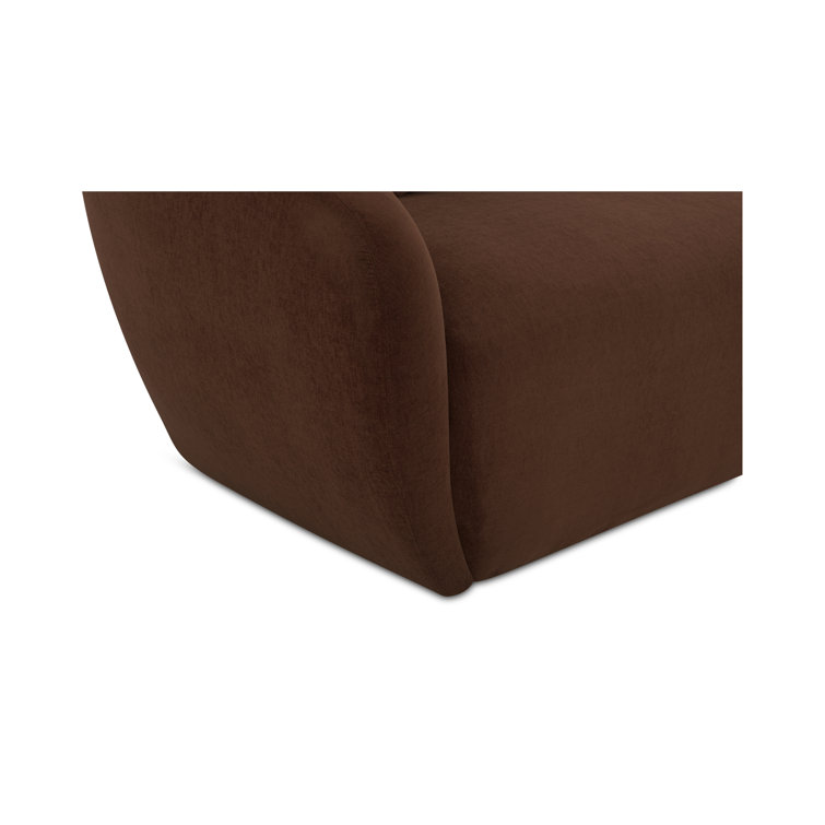 Amelia Chestnut Brown Polyester Left Arm Facing Chair