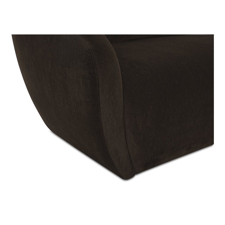 Dark Brown Polyester Modular L-Shaped Sectional Sofa