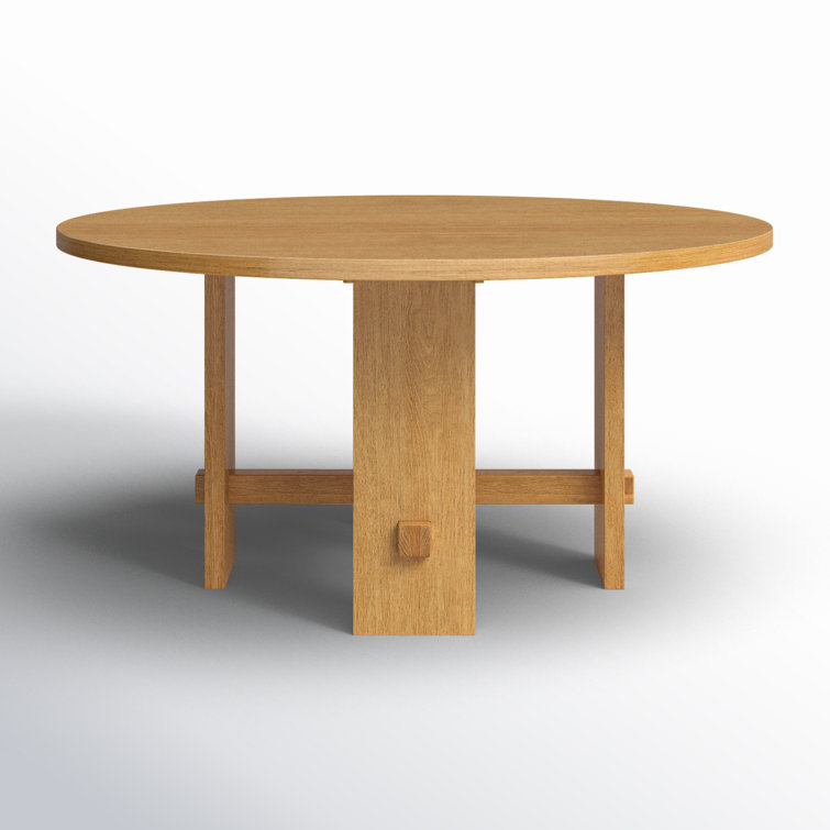 Lenna 60'' Light Brown Oak Round Dining Table