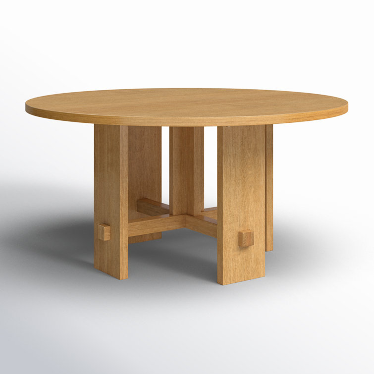 Lenna 60'' Light Brown Oak Round Dining Table