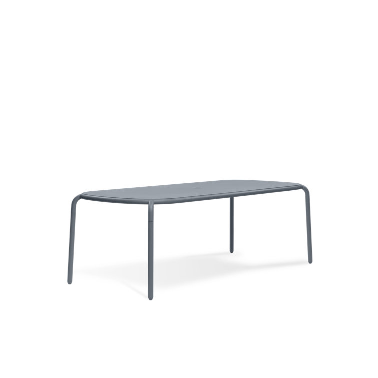 Elephant Gray Powder Coated Aluminum Outdoor Dining Table
