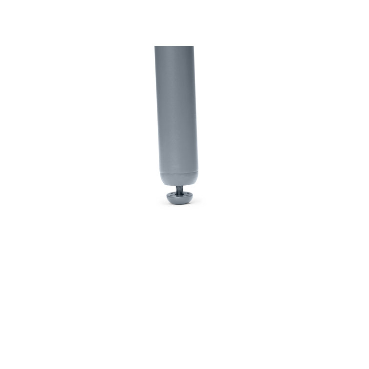 Elephant Gray Powder-Coated Aluminum Outdoor Dining Table