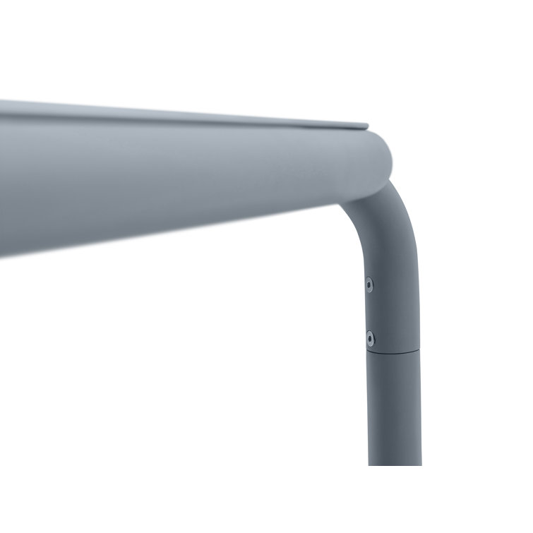 Elephant Gray Powder Coated Aluminum Outdoor Dining Table