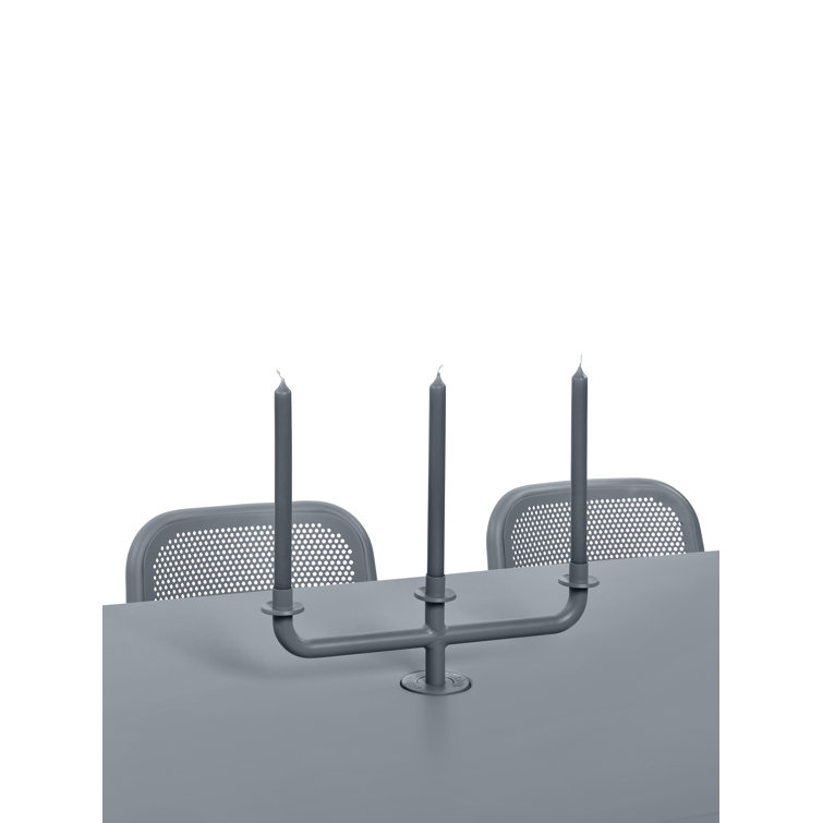 Elephant Gray Powder Coated Aluminum Outdoor Dining Table