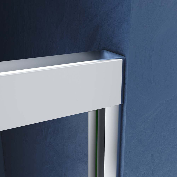 Chrome Frameless Double Sliding Shower Door with Clear Tempered Glass
