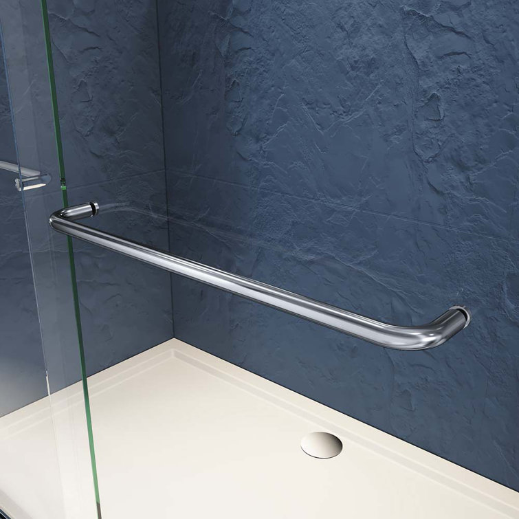 Chrome Frameless Double Sliding Shower Door with Clear Tempered Glass