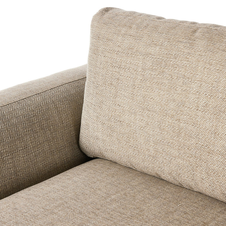 Merino Cotton L-Shaped Linen Upholstered Sectional Sofa