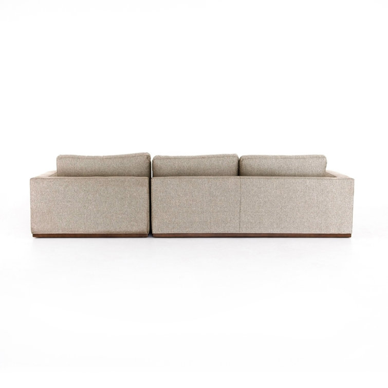 Merino Cotton L-Shaped Linen Upholstered Sectional Sofa