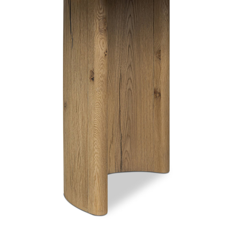 Worn Oak Veneer Oval Extendable Dining Table