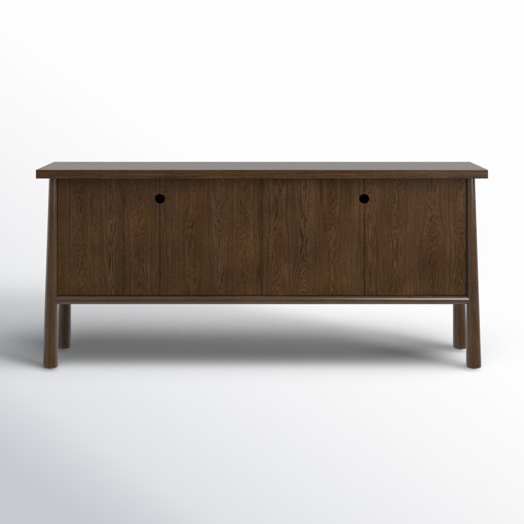 Renaud 72'' Dark Brown Solid Oak Sideboard