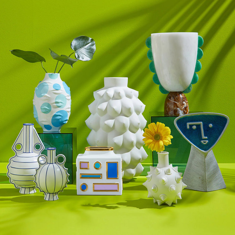 Novelty Blue and White Glass Table Vase