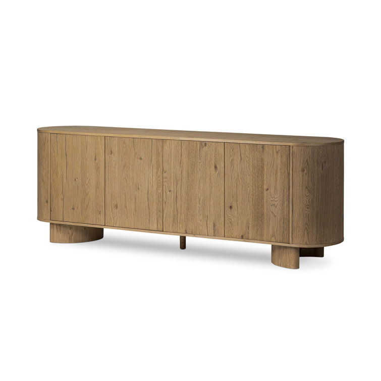 Haiden 94'' Worn Oak Solid and Veneer Sideboard