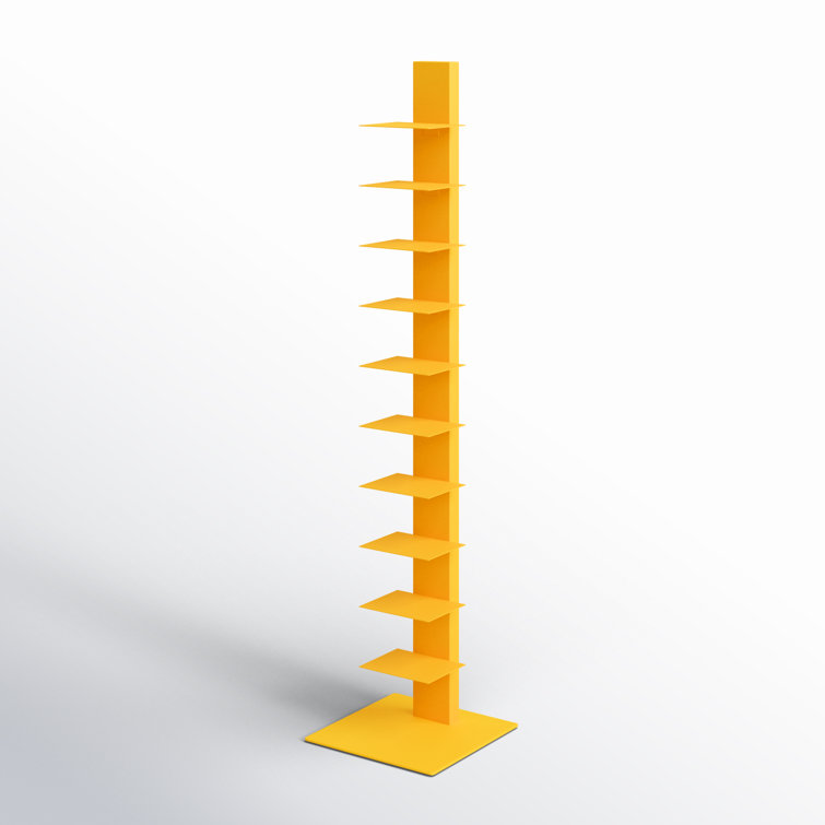 Ajax Yellow Stainless Steel Narrow Bookcase
