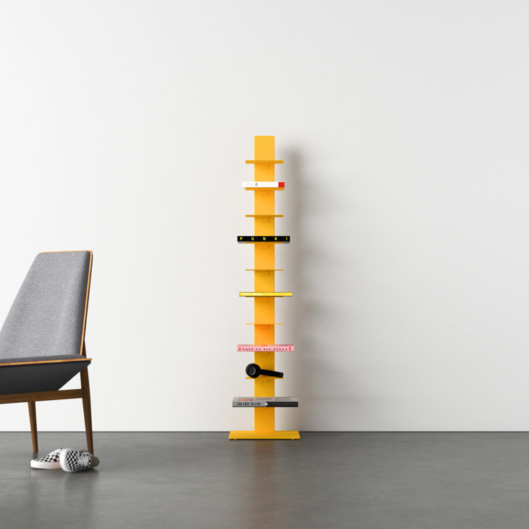 Ajax Yellow Stainless Steel Narrow Bookcase