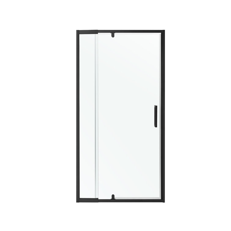 Matte Black 36'' x 72'' Pivot Shower Door with Clear Glass