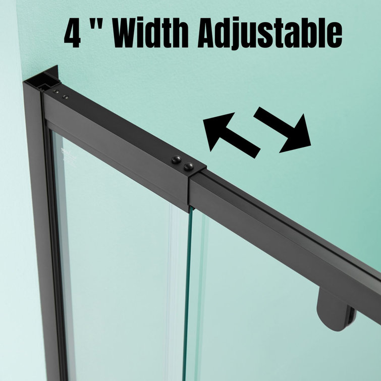 Matte Black 36'' x 72'' Pivot Shower Door with Clear Glass