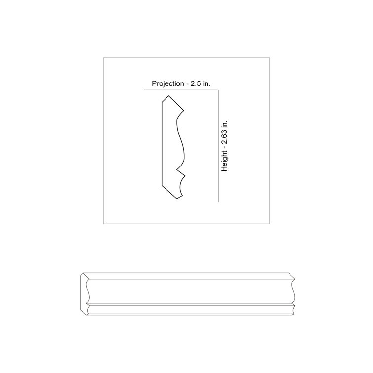 Traditional White Styrofoam Crown Molding for Ceiling