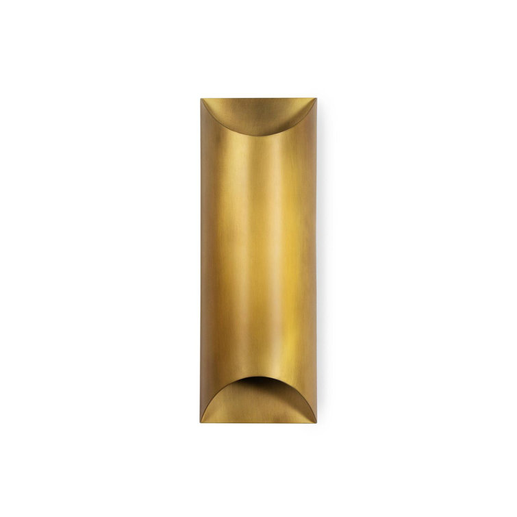 Natural Brass 2-Light Direct Wired Sconce