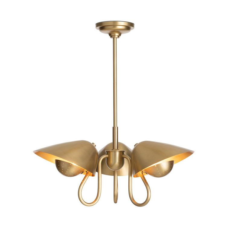 Keaton 23" Natural Brass 3-Light Pendant