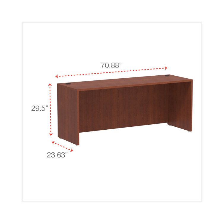 Medium Cherry 71'' Credenza Shell with Filing Cabinet