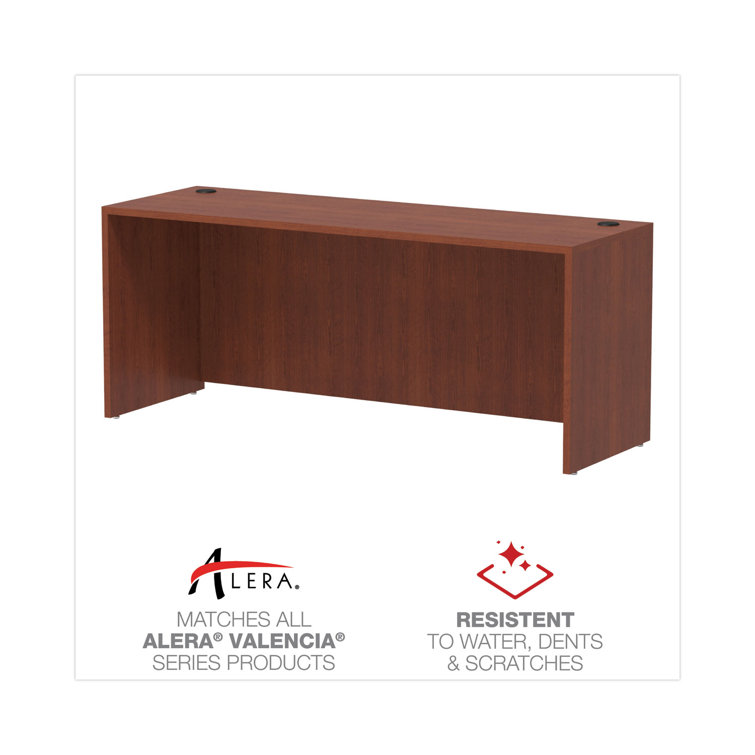 Medium Cherry 71'' Credenza Shell with Filing Cabinet