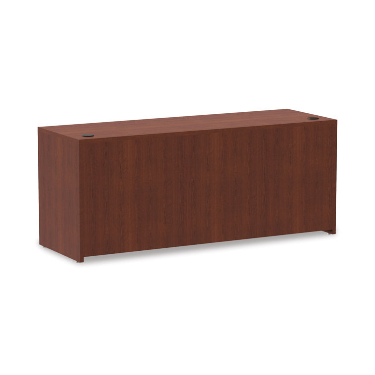 Medium Cherry 71'' Credenza Shell with Filing Cabinet