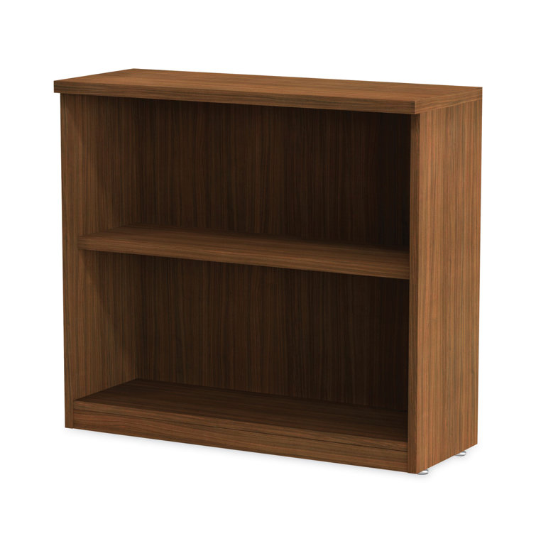 Valencia Modern Walnut 2-Shelf Adjustable Bookcase