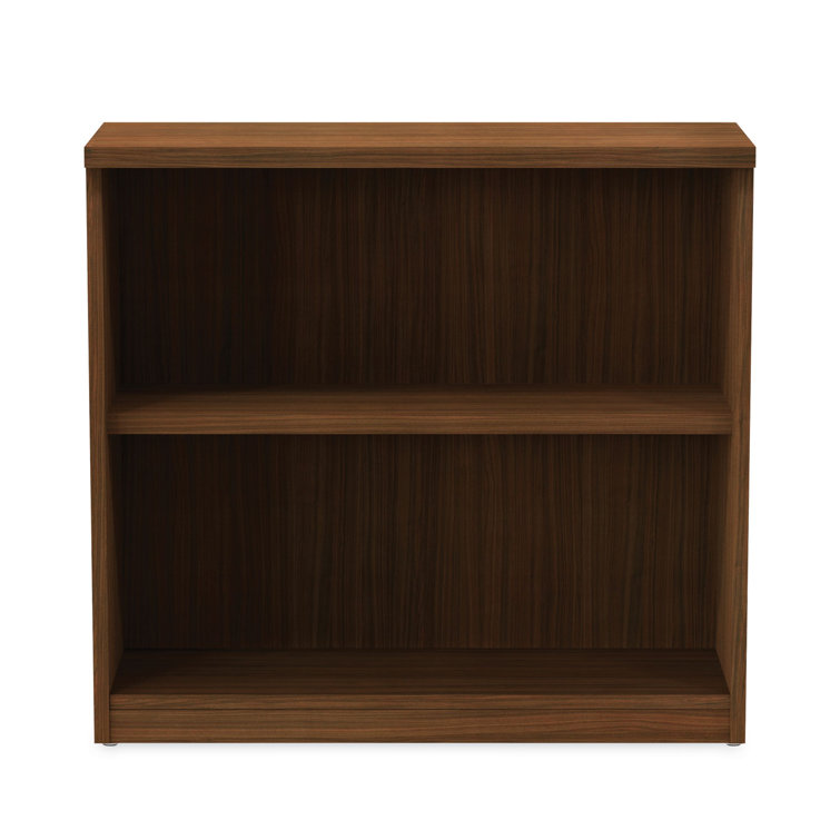 Valencia Modern Walnut 2-Shelf Adjustable Bookcase