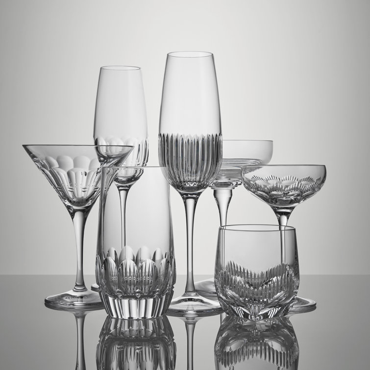 Elegant Crystal Martini Glass Set, 6.78" Height, Clear