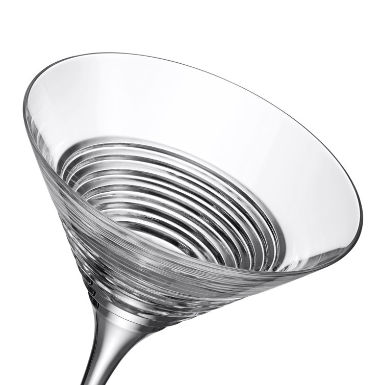 Elegant Crystal Martini Glass Set, 6.78" Height, Clear