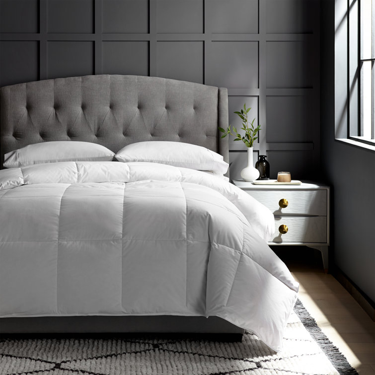 Twin XL White Cotton Hypoallergenic Down Comforter