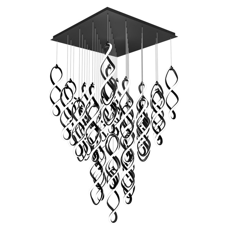 Black Aluminum 41-Light LED Indoor/Outdoor Pendant
