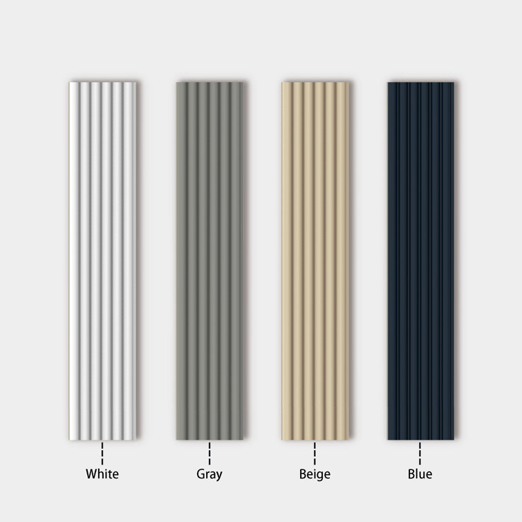 White WPC 3D Fluted Wall Paneling 6.2" x 102"