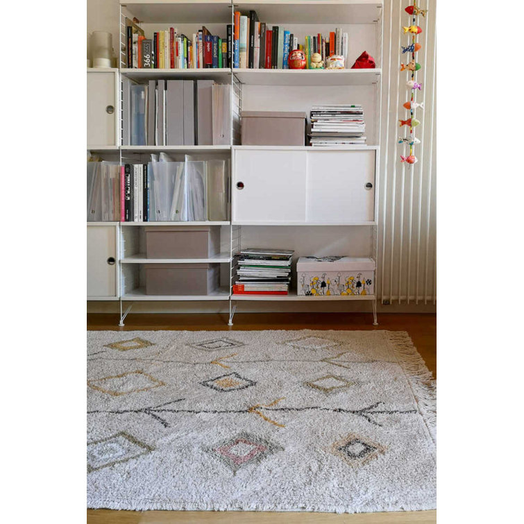 Kaarol Earth Ivory and Natural Rectangular Washable Rug