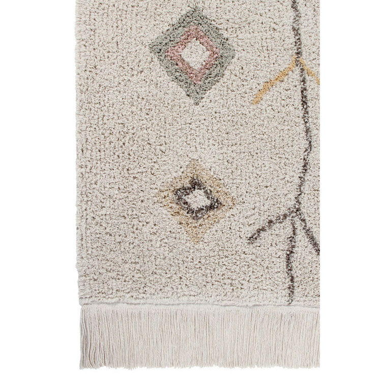 Kaarol Earth Ivory and Natural Rectangular Washable Rug