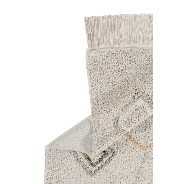 Kaarol Earth Ivory and Natural Rectangular Washable Rug
