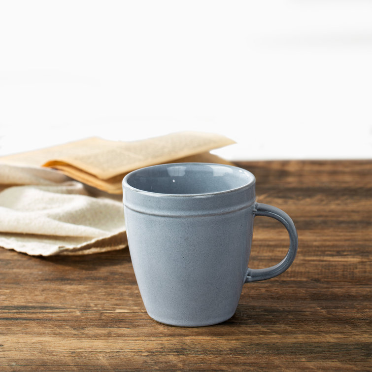 Blue Ceramic Microwave Safe Coffee Mug Set
