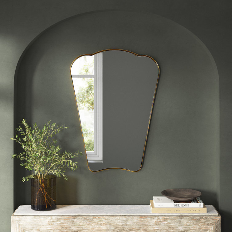 Antique Brass Iron Flat Wall Mirror