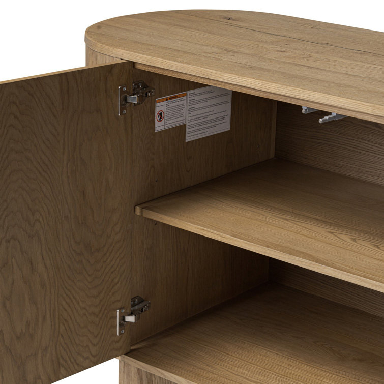 Haiden 94'' Worn Oak Solid and Veneer Sideboard