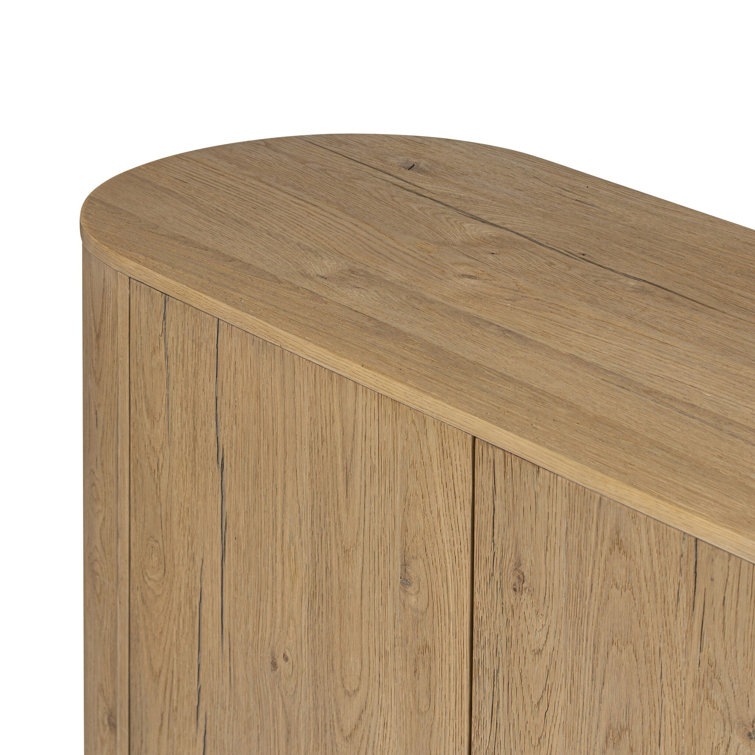 Haiden 94'' Worn Oak Solid and Veneer Sideboard