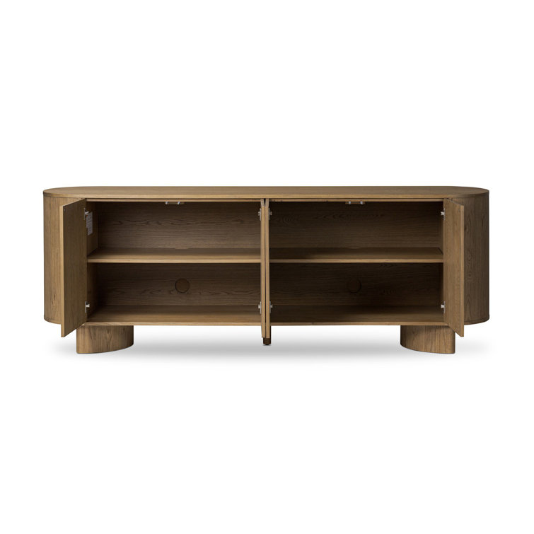 Haiden 94'' Worn Oak Solid and Veneer Sideboard