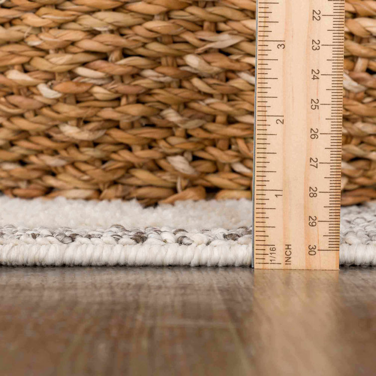 Beige and Gray Machine Woven Polypropylene Area Rug 2' x 3'