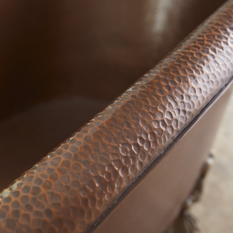 Heisenberg Antique Copper Freestanding Clawfoot Bathtub with Bronze Feet