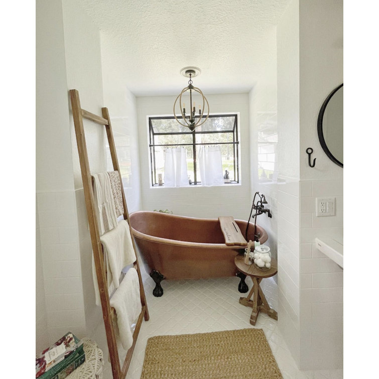Heisenberg 67.5" Antique Copper Freestanding Clawfoot Bathtub