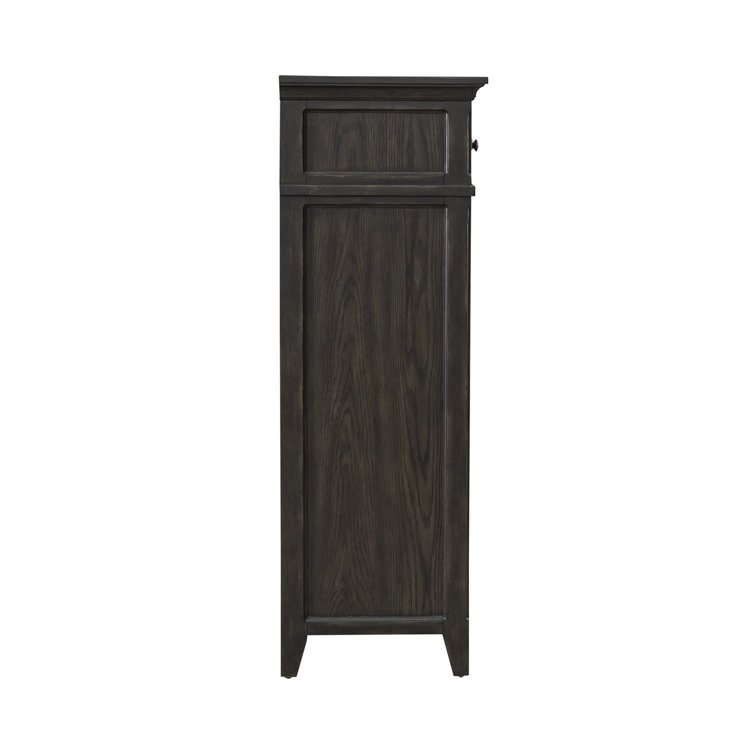 King Dark Brown Upholstered Bed Set with Dresser, Mirror, Chest, Nightstand
