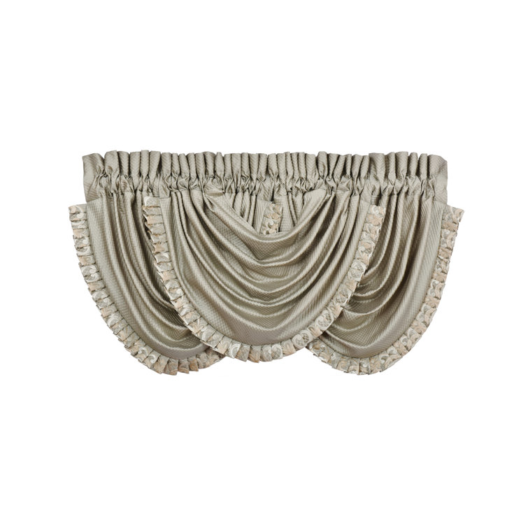 Silvery Sage Waterfall Rod Pocket Valance
