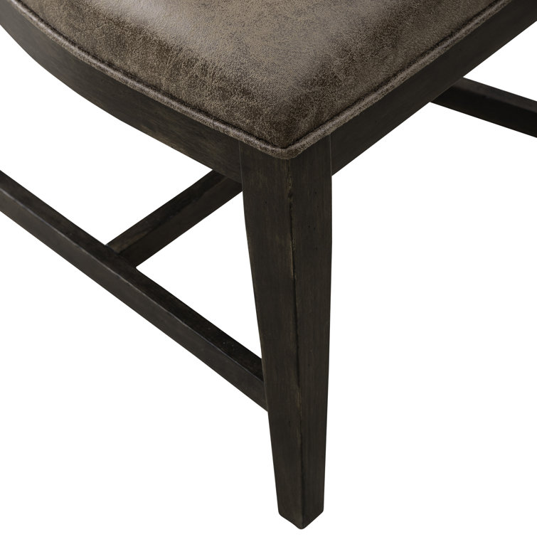 Saddle Brown 7-Piece Rectangular Dining Table Set with Upholstered Chairs